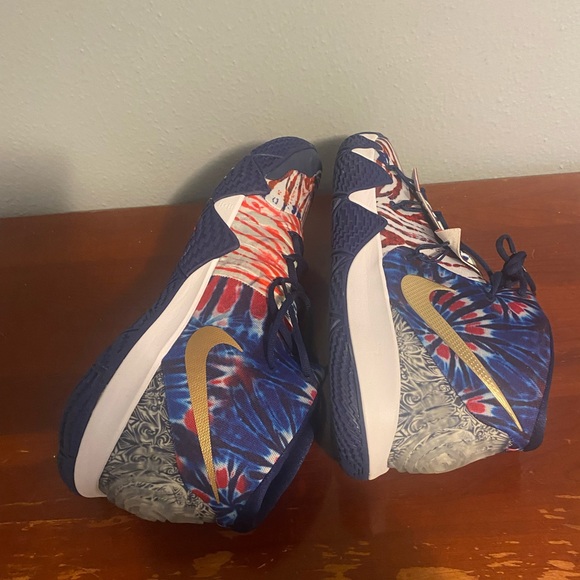 Nike Red, Blue, and Gold Athletic Shoes Nike Kyrie2 - Picture 4 of 9